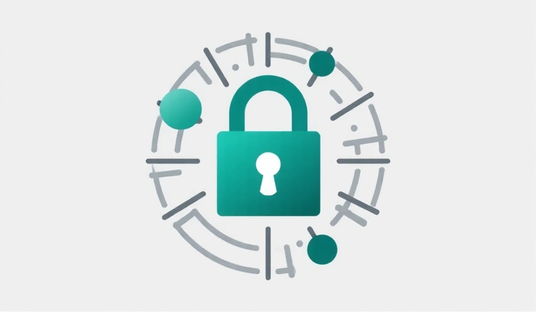 Ilustración de un candado digital simbolizando la seguridad de los datos